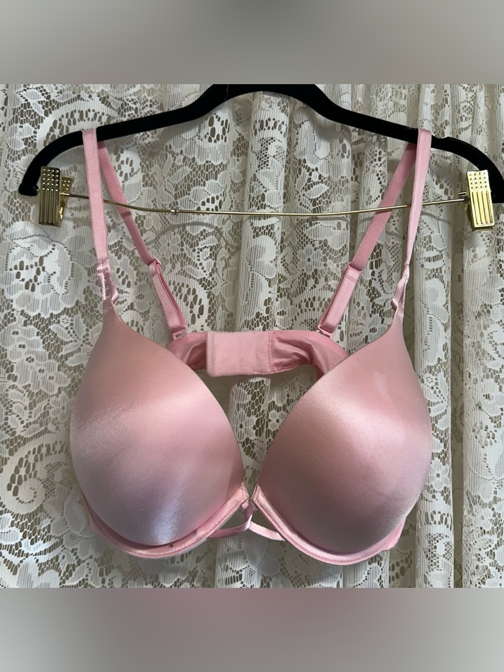 Victoria's Secret Light Pink Satin Push-Up Bra
